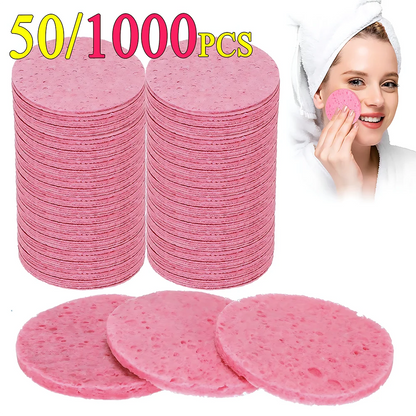 Natural Wood Pulp Face Cleansing Sponges