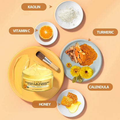 Turmeric + Vitamin C Deep Cleaning Exfoliating facial mask