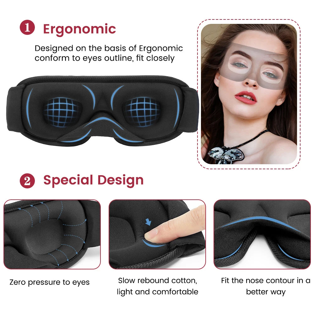 Breathable 3D Black Out Sleeping Mask