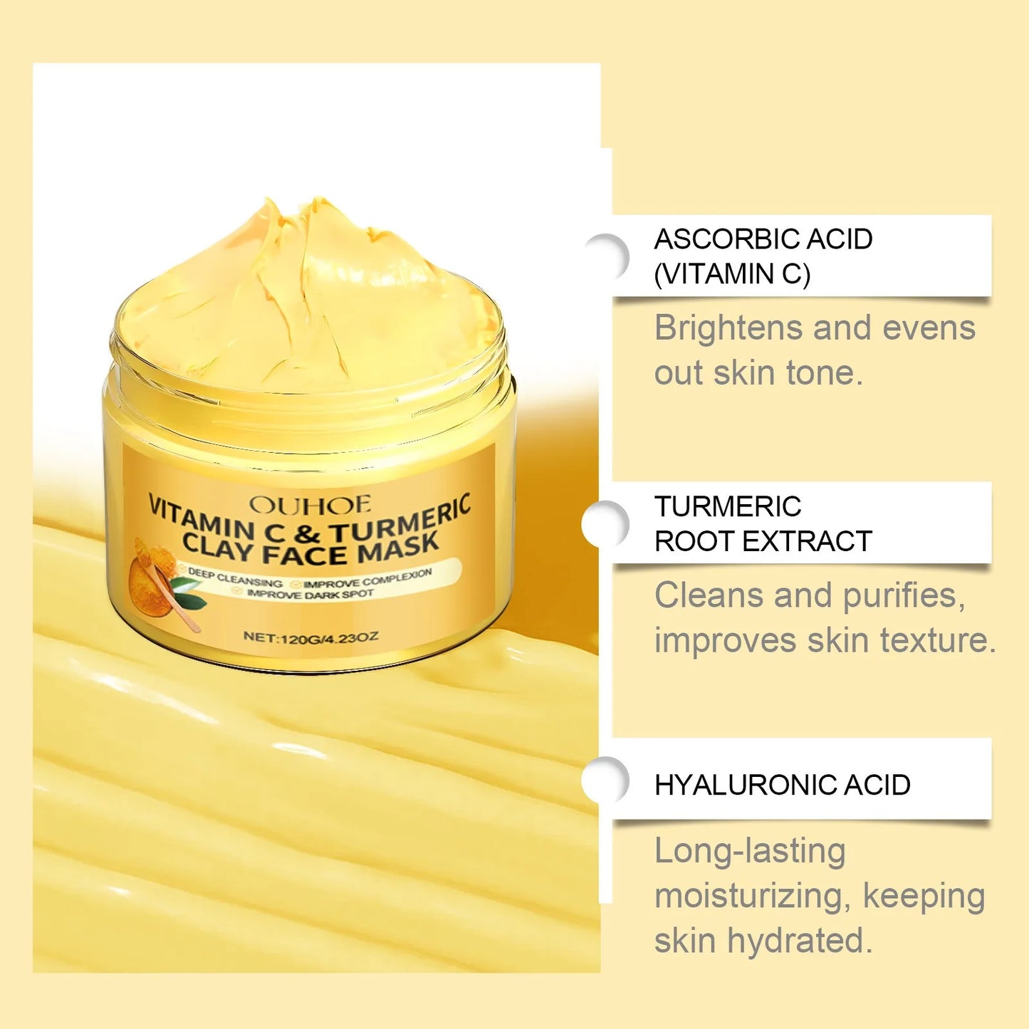 Turmeric + Vitamin C Deep Cleaning Exfoliating facial mask