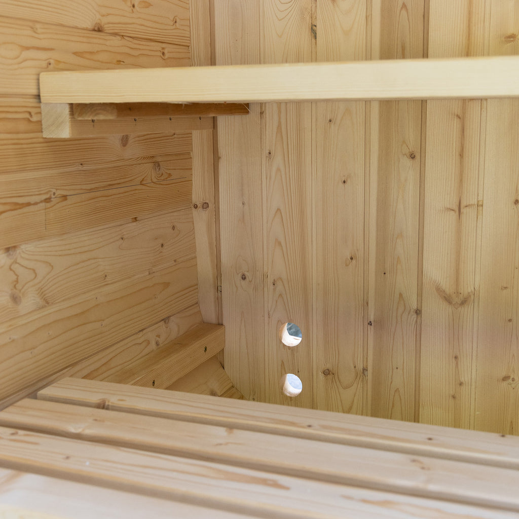 Auris One Outdoor Barrel Sauna — 1-2 Person Cedar Sauna